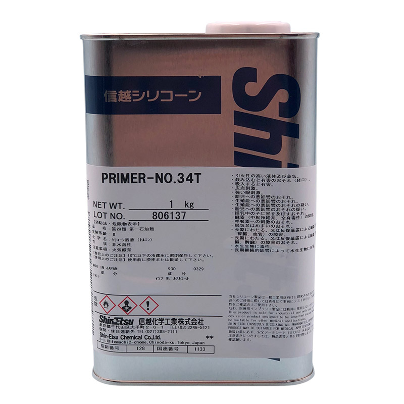 Shin-Etsu PRIMER No.34T - Adhesion Promoter for Silicone Rubber, Coatings, And Sealants