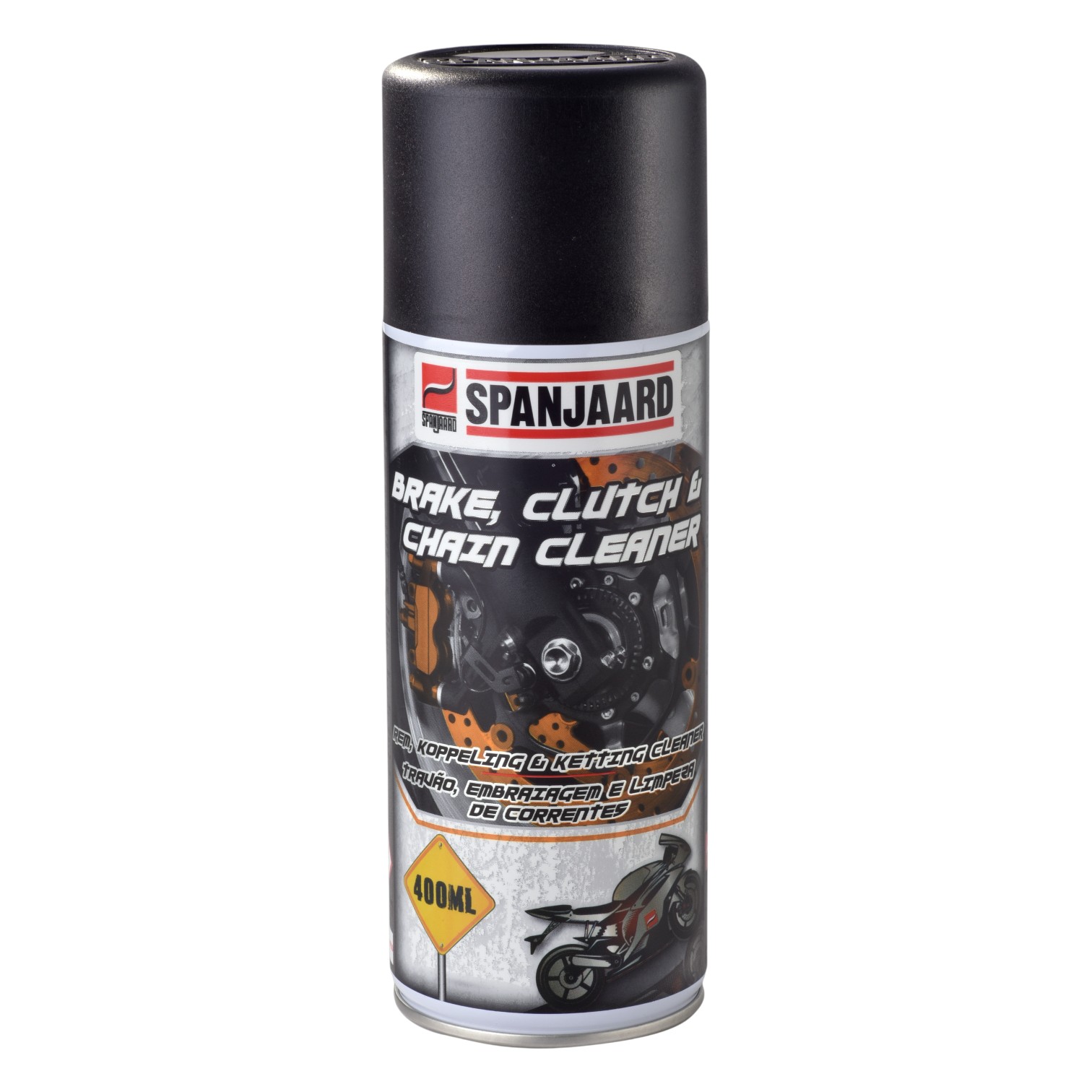 Spanjaard Motorcycle Brake, Clutch & Chain Cleaner – Degreasing Spray for Motorcycle Components