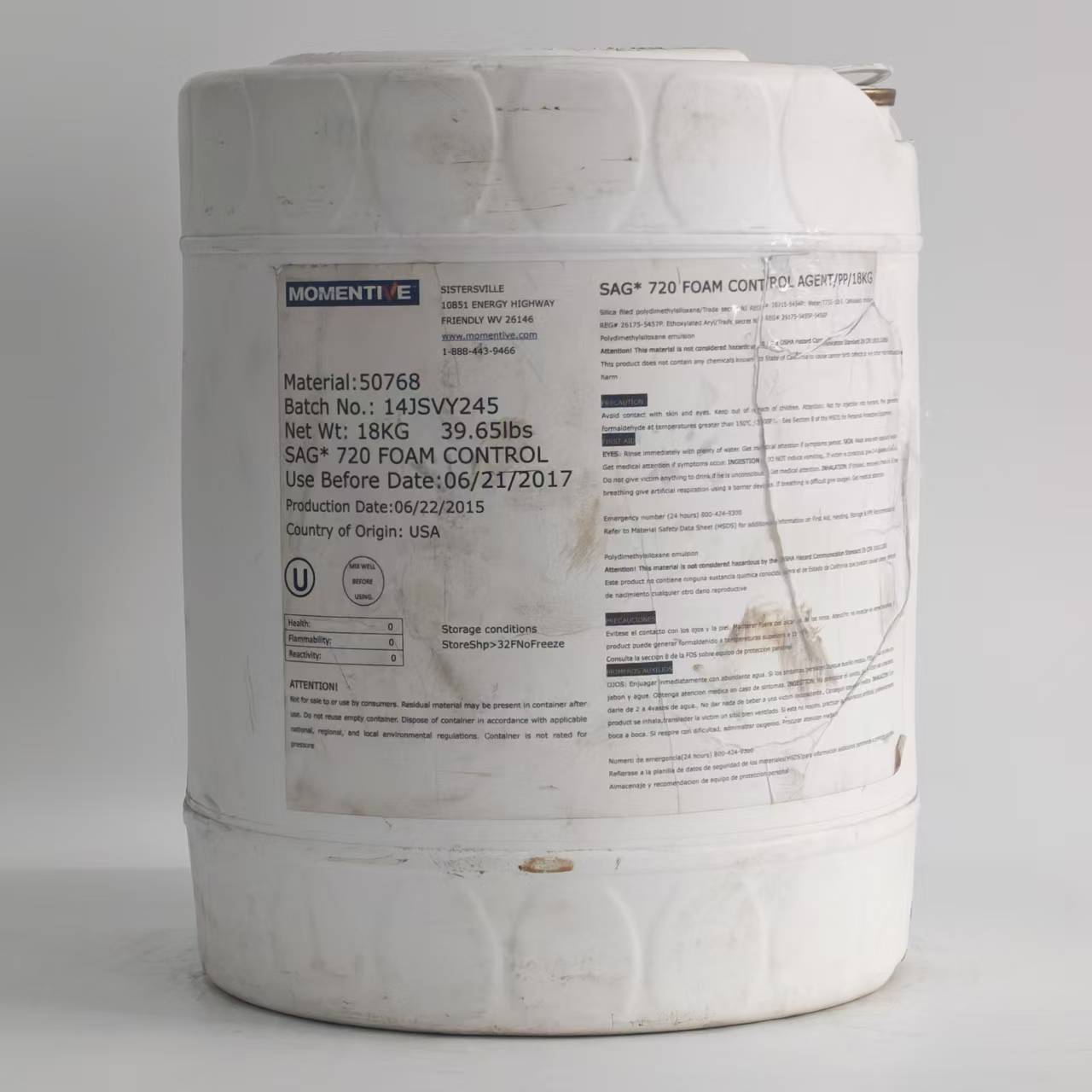 Momentive SAG™ 720 -  Silicone Foam Control Agent for Skin Care And Cosmetic