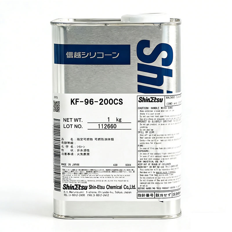 ShinEtsu KF-96-200cs - mid viscosity extremely high quality silicone oil for industrial & electronic lubrication