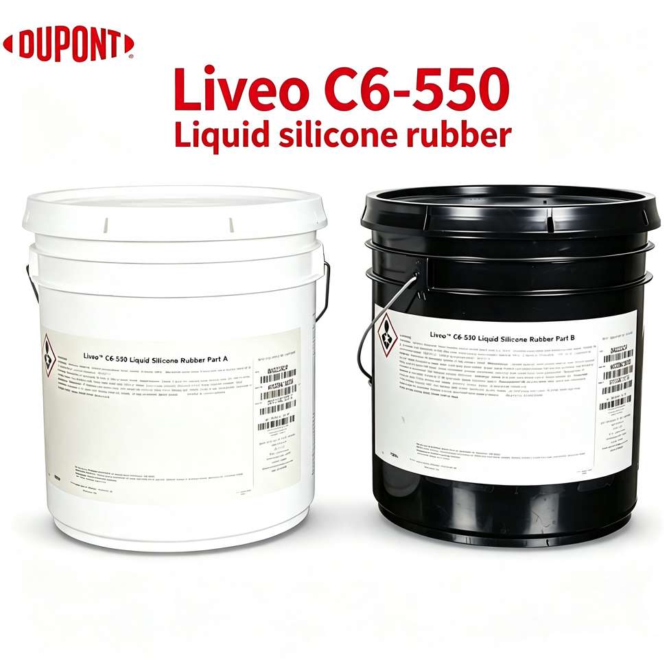 DuPont Liveo C6-550 Liquid Silicone Rubber Class VI Elastomer - Medium Firm Shore A 52 Fast Cure Two Part Platinum Medical Liquid Silicone Rubber