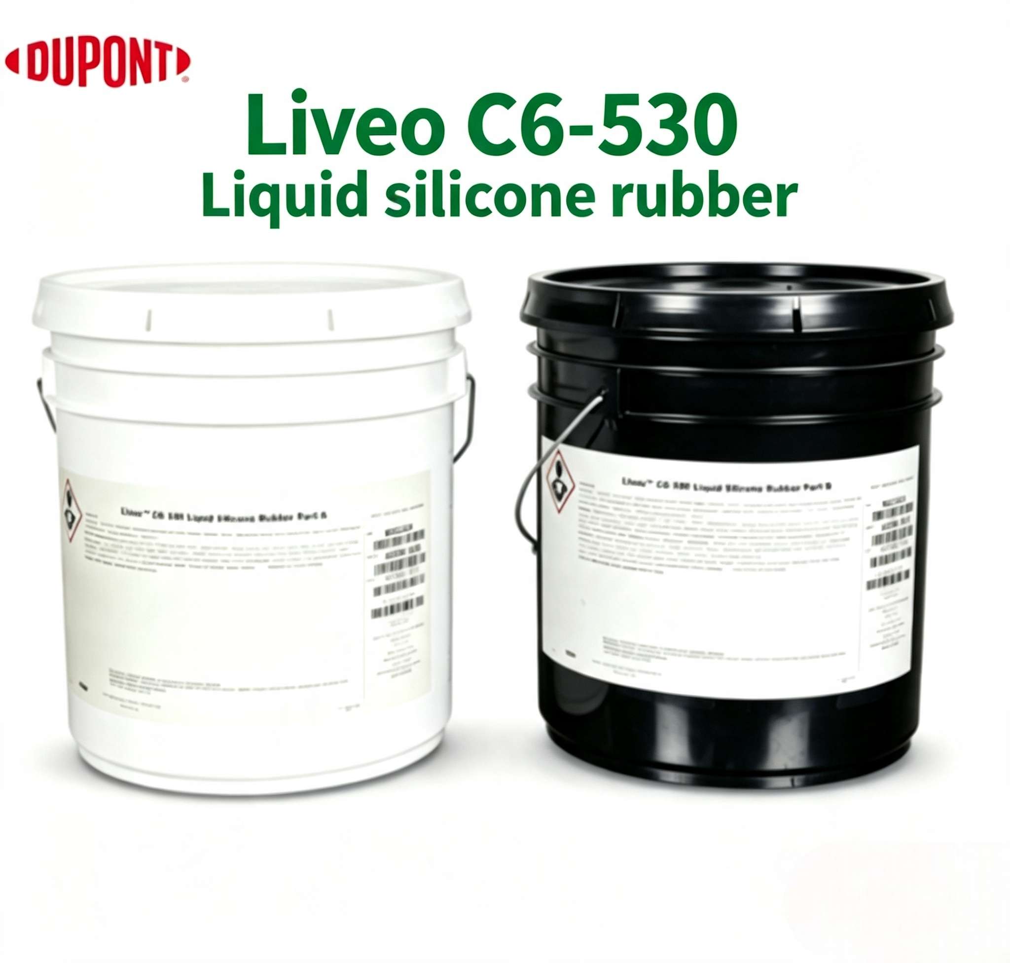 DuPont Liveo C6-530 Liquid Silicone Rubber Class VI Elastomer - Soft Shore A 30 Fast Cure Two Part Platinum Medical Liquid Silicone Rubber